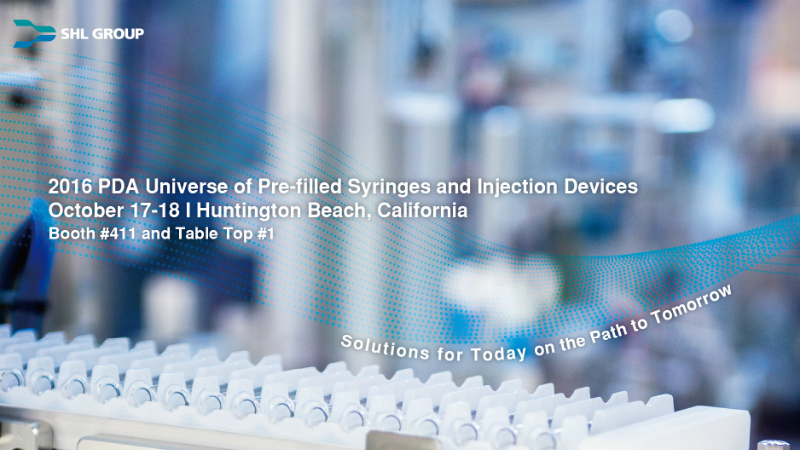 SHL to Attend PDA Universe of Pre-filled Syringes and Injection Devices. 